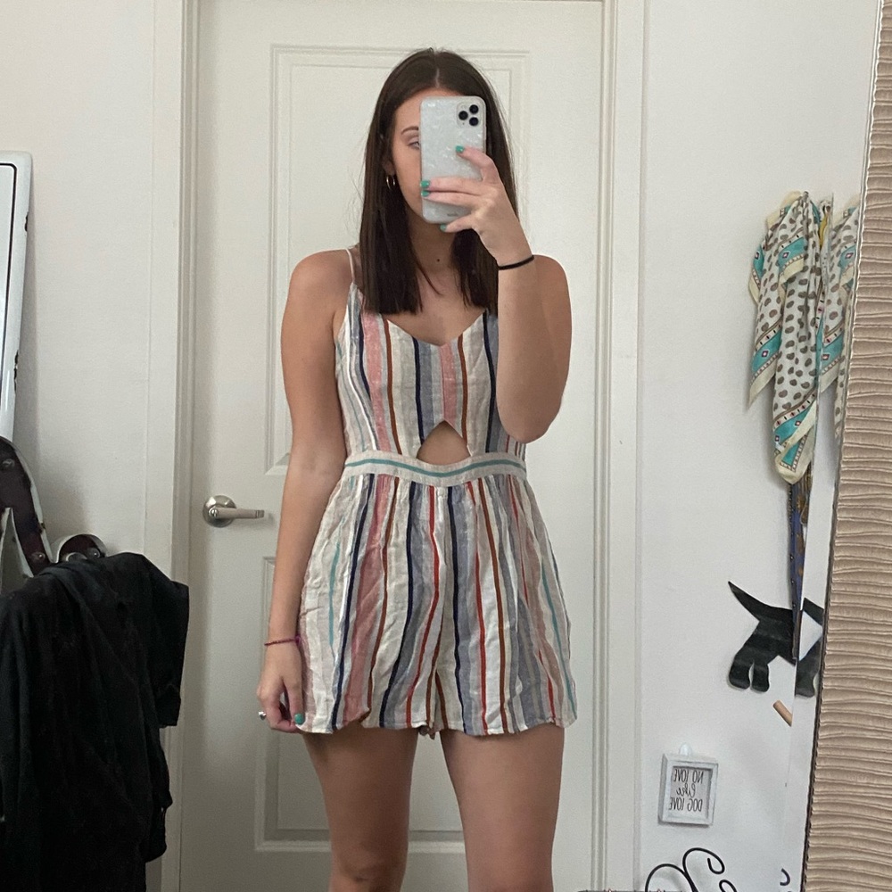 Striped romper